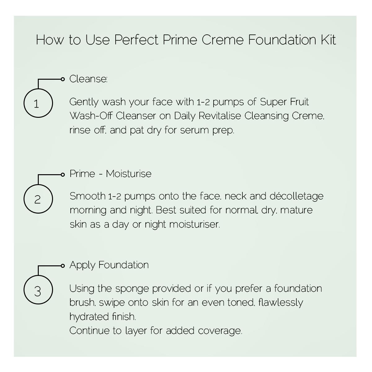 Ultimate Prime Creme Foundation Set for Normal, Dry, and Mature Skin Types