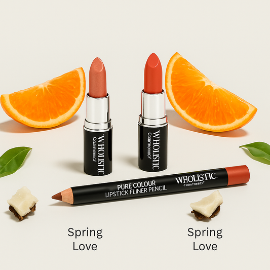 Earth & Fire Luxe Lip Trio: Lipsticks & Pencil Set
