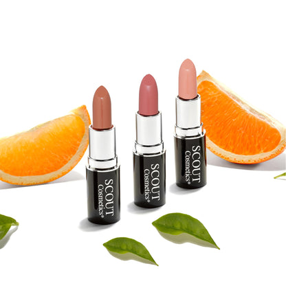 Luxurious Nude Lipstick Trio for a Perfect Pout