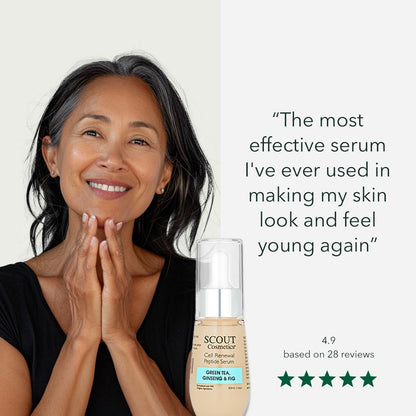 Cell Renewal Peptide Serum with Green Tea, Ginseng and Fig