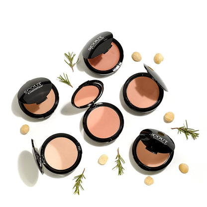 Luxurious Compact Foundation Enriched with Vitamin E, Nourishing Jojoba, and Moisturizing Shea Butter