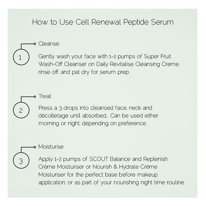 Cell Renewal Peptide Serum with Green Tea, Ginseng and Fig