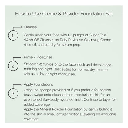 Luxurious Creme & Powder Foundation Duo for Radiant Dry & Normal Skin