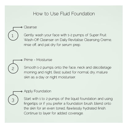Radiant Organic Glow Fluid Foundation Infused with Rose & Grapefruit