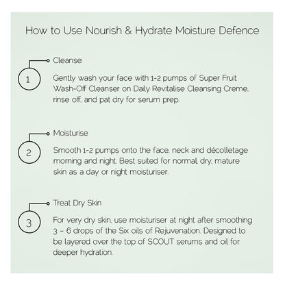 Nourish & Hydrate Moisture Defence Crème with White Tea, Pomegranate and Macadamia