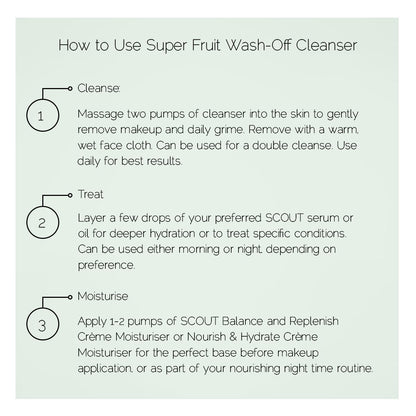 Super Fruit Wash-Off Cleanser with Blueberries, Grape Skin and Acai
