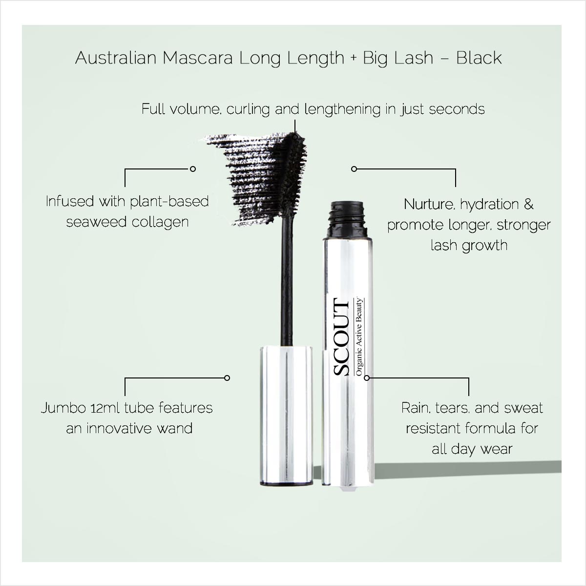 Voluminizing Black Mascara for Long, Luscious Lashes