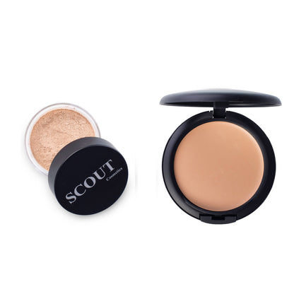 Luxurious Creme & Powder Foundation Duo for Radiant Dry & Normal Skin