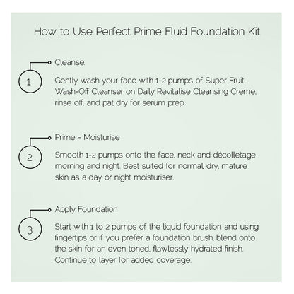 Ultimate Prime Fluid Foundation Set for All Skin Types: Normal, Combination, Sensitive, and Oily