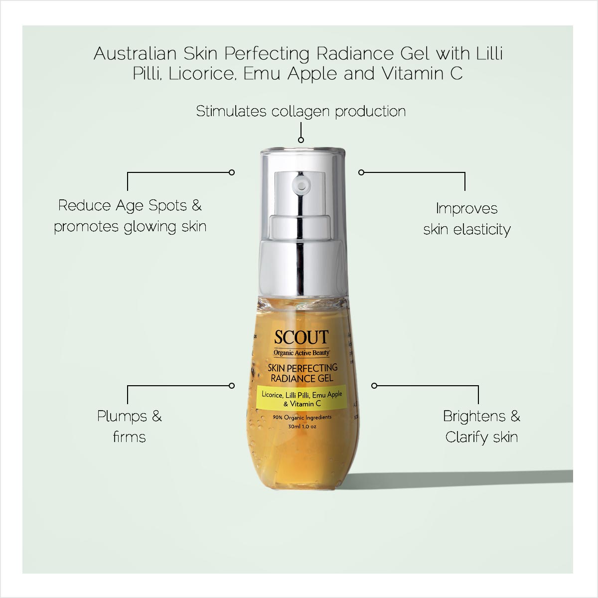Skin Perfecting Radiance Gel with Lilli Pilli, Licorice, Emu Apple and Vitamin C