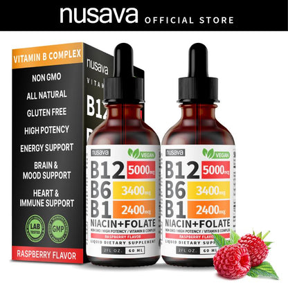 Vitamin B12 Raspberry Liquid Supplement Drops
