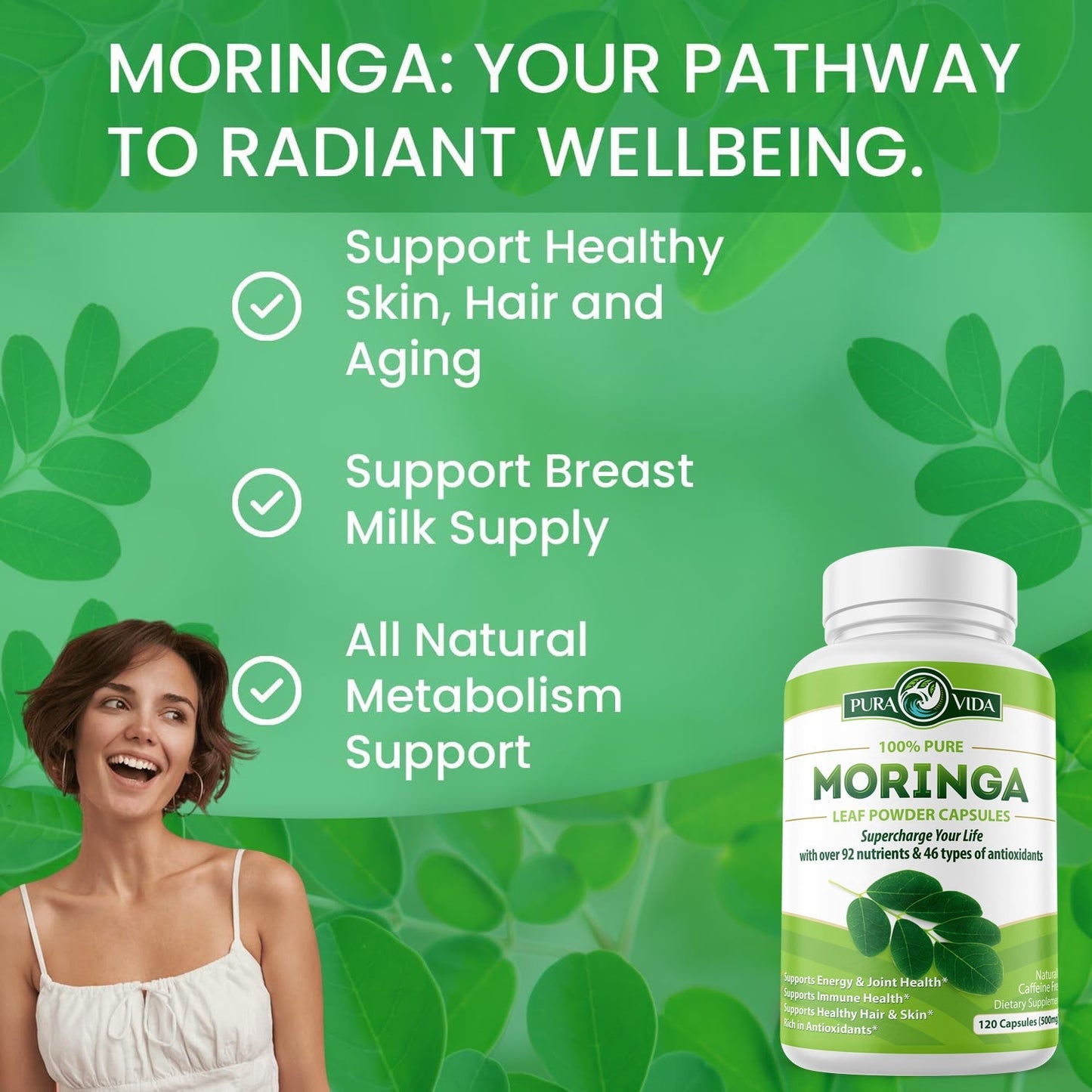 Moringa Leaf Powder Capsules